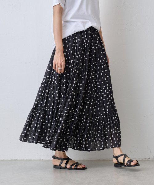 クリンクルドットスカート 着用時