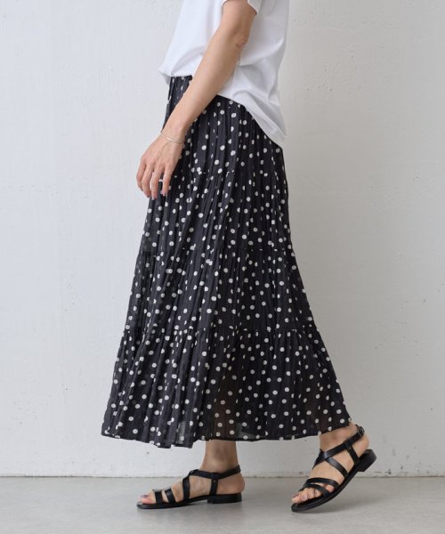 クリンクルドットスカート 着用時