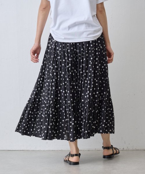 クリンクルドットスカート 着用時