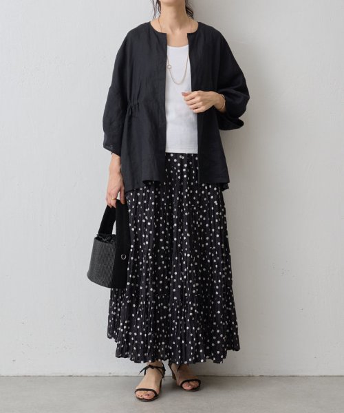 クリンクルドットスカート 着用時