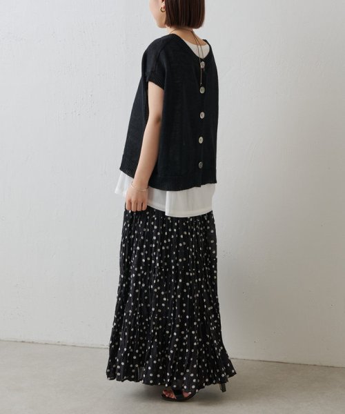 クリンクルドットスカート 着用時