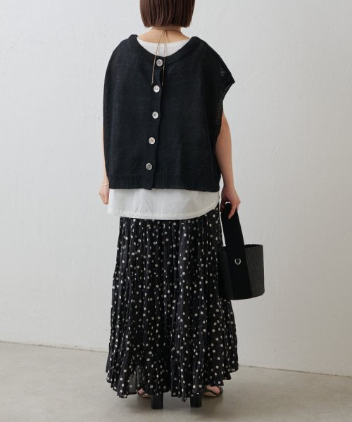 クリンクルドットスカート 着用時