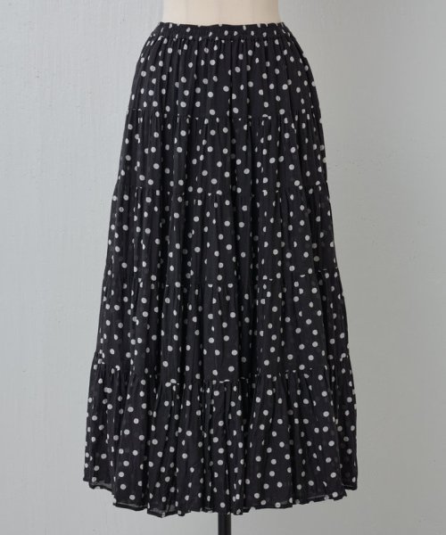 クリンクルドットスカート 着用時