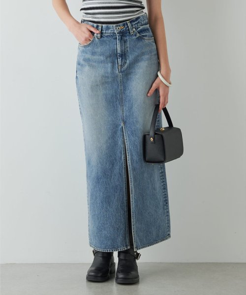 デニムスリットスカート M～L｜着用サイズ