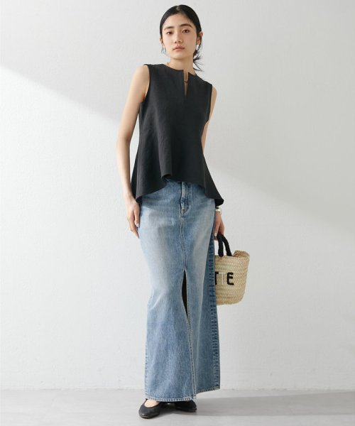 デニムスリットスカート M～L｜着用サイズ