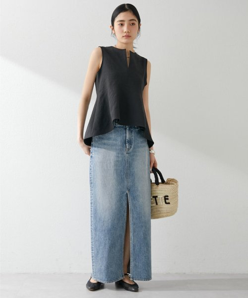 デニムスリットスカート M～L｜着用サイズ