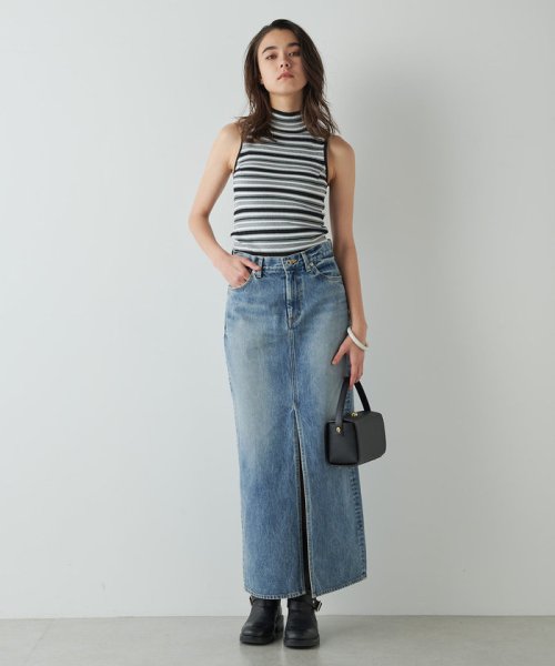 デニムスリットスカート M～L｜着用サイズ