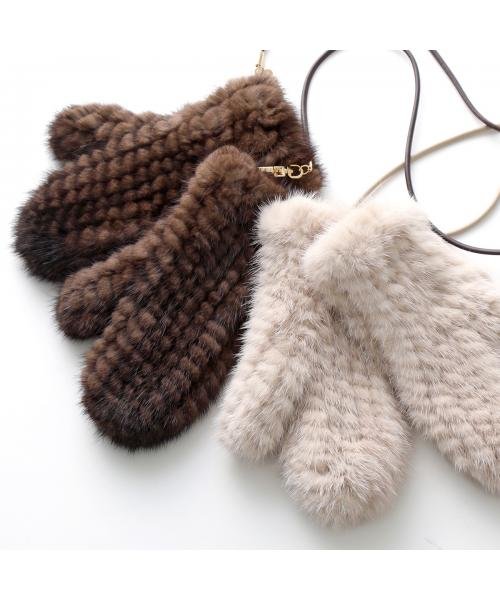 MAX MARA ミトン MINKMITT ミンク ファー コード付き MARA MAX ミトン MINKMITT ミンク ファー