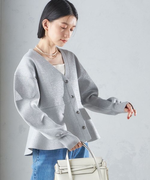 SHIPS WOMEN(シップス　ウィメン)/* 〈手洗い可能〉ラメ ペプラム バナナ スリーブ カーディガン 24SS ◇/img57