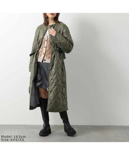 セール】GANNI キルティングコート Shiny Quilt Long Coat(505862414 