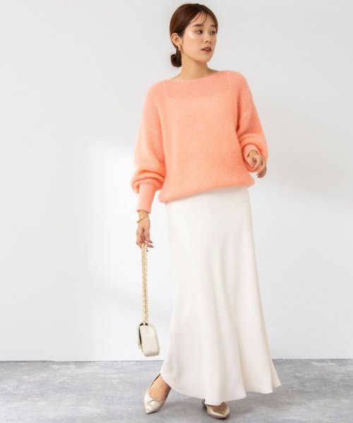 ウォッシャブルマットサテンナロースカート 