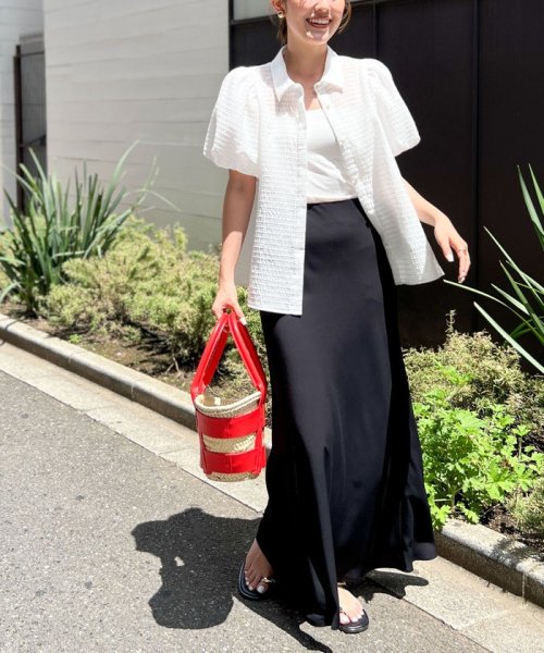 ウォッシャブルマットサテンナロースカート 