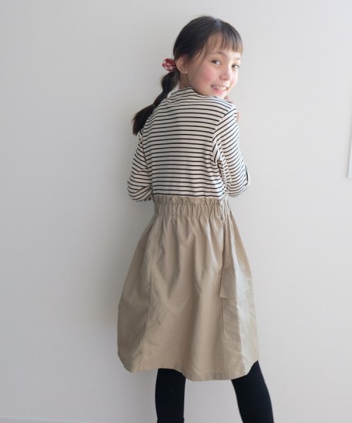 SHOO・LA・RUE(Kids) (シューラルーキッズ)/【110－140cm】ボーダー×カーゴ ドッキングワンピース/img10