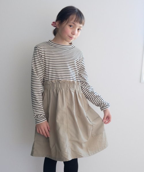 SHOO・LA・RUE(Kids) (シューラルーキッズ)/【110－140cm】ボーダー×カーゴ ドッキングワンピース/img11