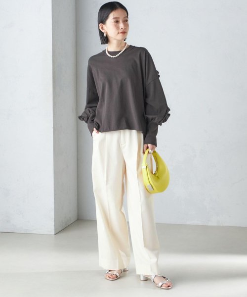 SHIPS WOMEN(シップス　ウィメン)/〈洗濯機可能〉ロング リブ スリーブ フリル カットソー 24SS ◇/img49