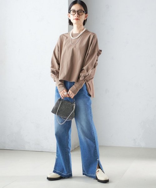 SHIPS WOMEN(シップス　ウィメン)/〈洗濯機可能〉ロング リブ スリーブ フリル カットソー 24SS ◇/img57