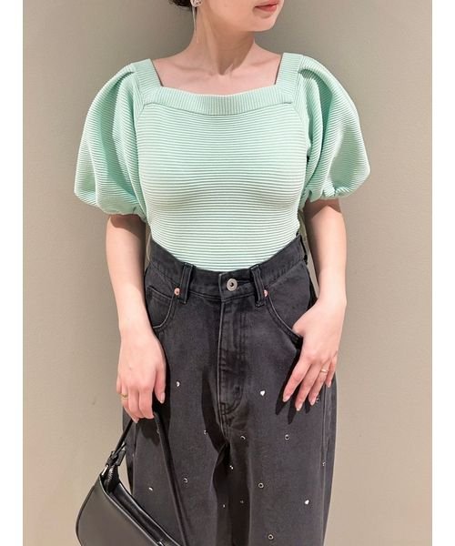 【WEB限定00サイズあり】[L.B CANDY STOCK]ハートビジューワイドデニムパンツ 予めご了承ください