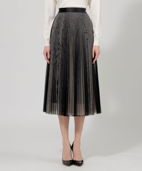 MERCURYDUO 今期新作タグ付 チュール×レースプリーツスカート （裾  