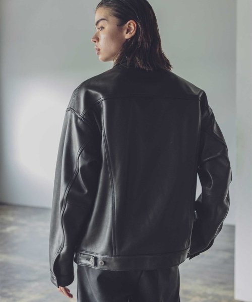 ＜monkey time＞ シープ レザー トラッカー ジャケット 