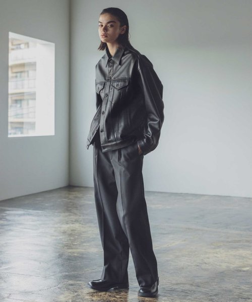 ＜monkey time＞ シープ レザー トラッカー ジャケット 