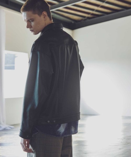 ＜monkey time＞ シープ レザー トラッカー ジャケット 