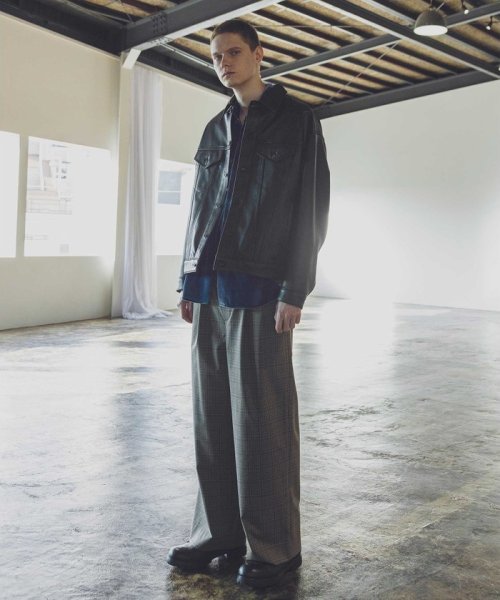 ＜monkey time＞ シープ レザー トラッカー ジャケット 