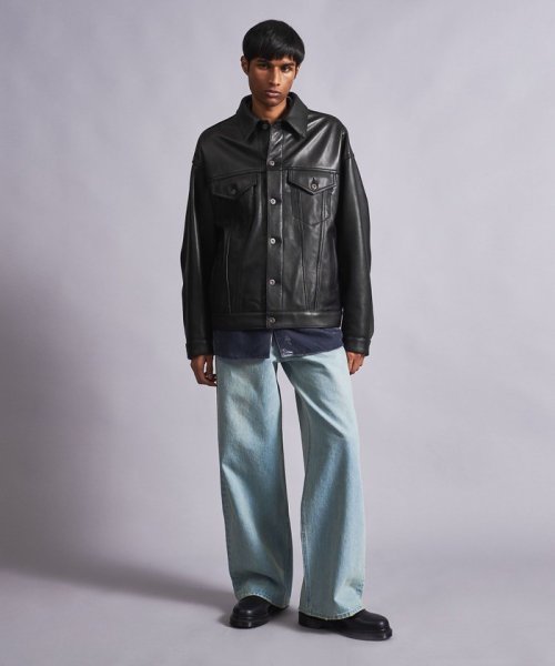 ＜monkey time＞ シープ レザー トラッカー ジャケット 