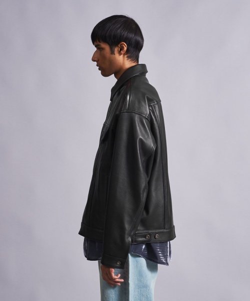 ＜monkey time＞ シープ レザー トラッカー ジャケット 