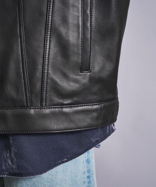 ＜monkey time＞ シープ レザー トラッカー ジャケット 