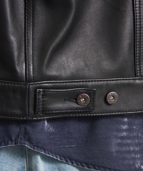 ＜monkey time＞ シープ レザー トラッカー ジャケット 