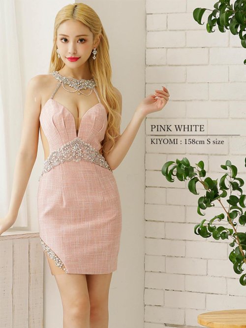 キャバドレス ミニ ツイード 谷間 高級 エンジェルアール エロい 映える インスタ キャバ嬢 ブランドドレス かわいい AngelR エンジェルアール ドレス G2699891547(20592円)