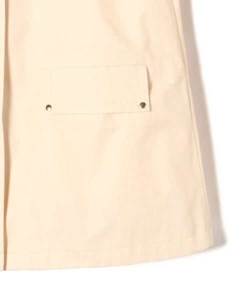 〈撥水加工/手洗い可能〉綿 ナイロン ギャバ ノーカラー ミディ コート 24SS ◇ 