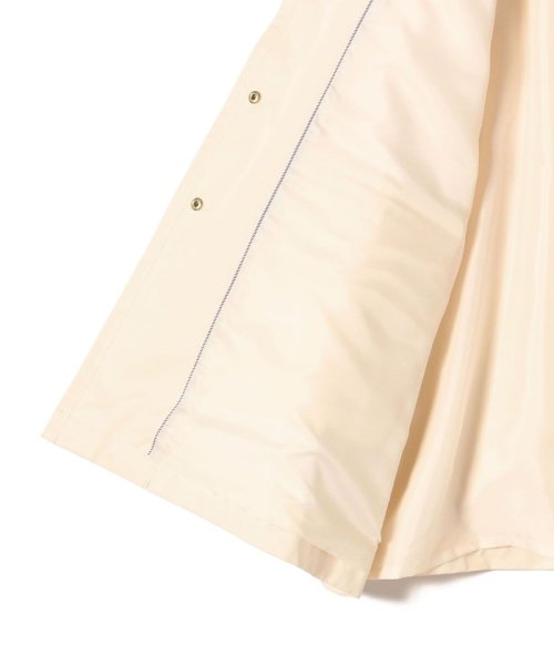 〈撥水加工/手洗い可能〉綿 ナイロン ギャバ ノーカラー ミディ コート 24SS ◇ 