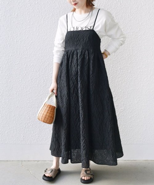 SHIPS WOMEN(シップス　ウィメン)/* 〈手洗い可能〉フラワー エンボス キャミ ワンピース 24SS ◇/img39