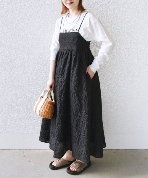 SHIPS WOMEN(シップス　ウィメン)/* 〈手洗い可能〉フラワー エンボス キャミ ワンピース 24SS ◇/img40