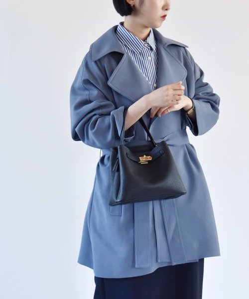 quaranciel:〈洗濯機可能〉ダブルクロス ハーフ トレンチ ジャケット コート C1447179758(11011円)