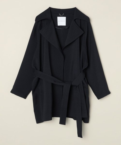 quaranciel:〈洗濯機可能〉ダブルクロス ハーフ トレンチ ジャケット コート C1447179758(11011円)