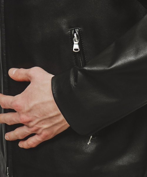 ラムレザーシングルライダースジャケット 