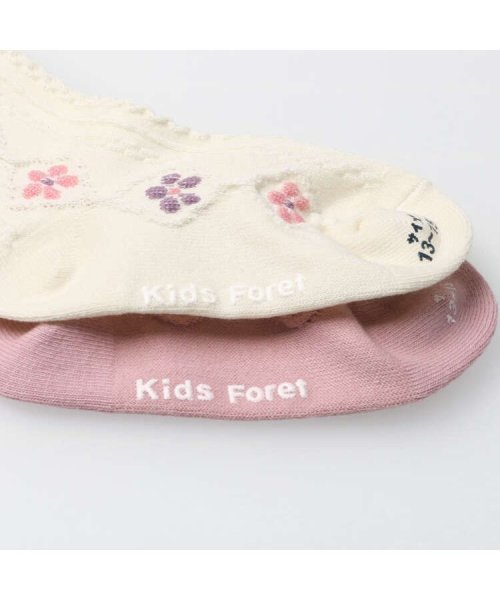 Kids Foret(キッズフォーレ)/【子供服】 Kids Foret (キッズフォーレ) お花フロート編クルーソックス・靴下 11cm～20cm B13305/img03
