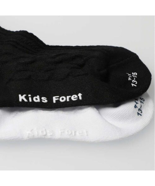 Kids Foret(キッズフォーレ)/【子供服】 Kids Foret (キッズフォーレ) リボン付きフロート編クルーソックス 14cm～20cm B13306/img03