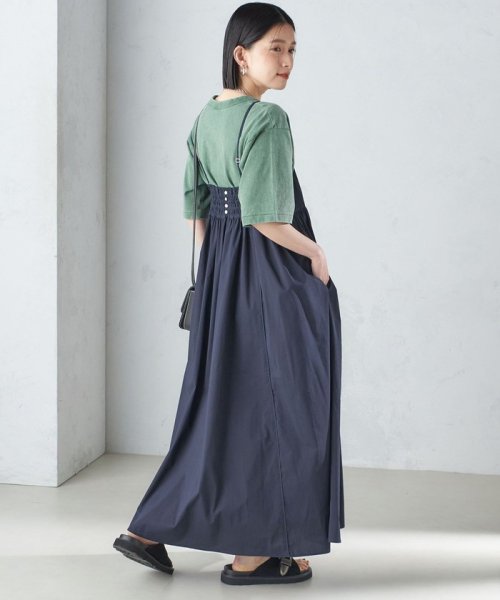 SHIPS WOMEN(シップス　ウィメン)/* 〈手洗い可能〉ソリッド キャミソール ワンピース（ネイビー） 24SS ◇/img15