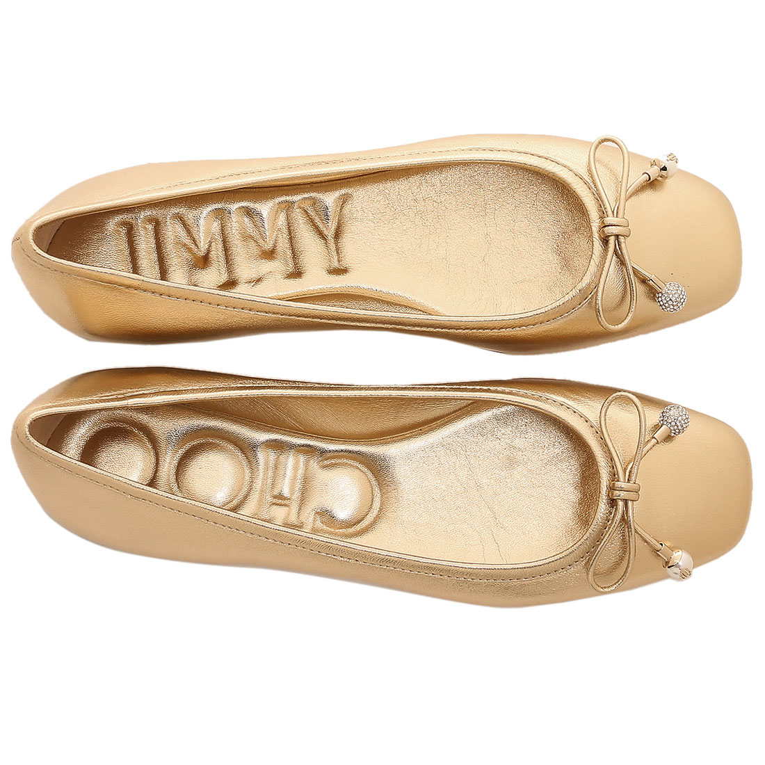 ジミーチュウ バレエシューズ フラットシューズ エルメフラット ゴールド レディース JIMMY CHOO ELMEFLAT MNA