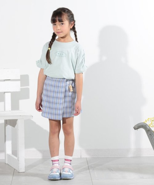 SHOO・LA・RUE(Kids) (シューラルーキッズ)/【110－140cm】ギャザー袖ラメプリントTシャツ/img01