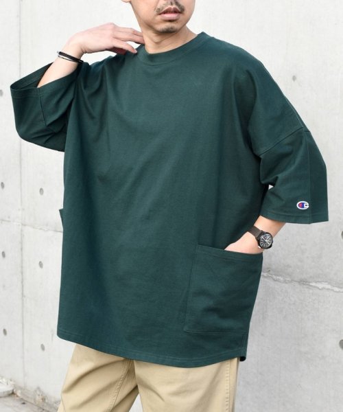 SHIPS any MEN(シップス　エニィ　メン)/【SHIPS any別注】Champion: ドルマン キャンプポケット Tシャツ 24SS◇/img21