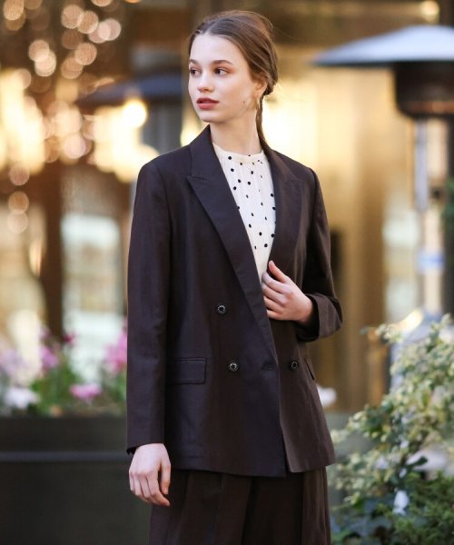 【CLASSY.5月号掲載】【セットアップ可】コットンリネンダブルジャケット 人気・おすすめ｜安定人気・収納便利におすすめ 期間限定割引 配送追跡可 国内発送・メーカー保証対応