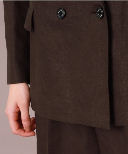 【CLASSY.5月号掲載】【セットアップ可】コットンリネンダブルジャケット 人気・おすすめ｜安定人気・収納便利におすすめ 期間限定割引 配送追跡可 国内発送・メーカー保証対応