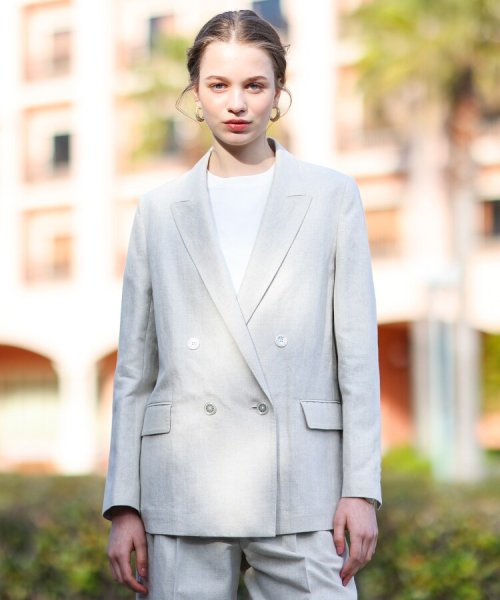 【CLASSY.5月号掲載】【セットアップ可】コットンリネンダブルジャケット 人気・おすすめ｜安定人気・収納便利におすすめ 期間限定割引 配送追跡可 国内発送・メーカー保証対応