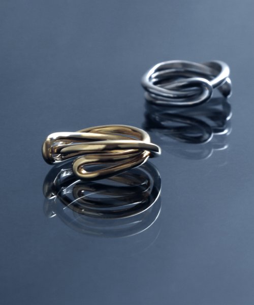 MAISON mou(メゾンムー)/【YArKA/ヤーカ】entwined curvaceous design ring [ducube heyt] / 絡み合う曲線美デザインリング/img02