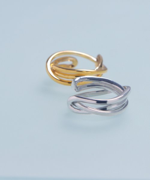 MAISON mou(メゾンムー)/【YArKA/ヤーカ】entwined curvaceous design ring [ducube heyt] / 絡み合う曲線美デザインリング/img03