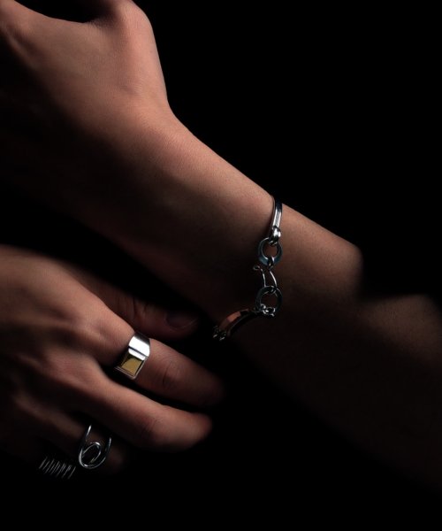 【YArKA/ヤーカ】assembly parts double line bangle [tojir un]/多パーツダブルラインバングル and the tojir with of YArKA/ヤーカ assembly parts double line bangle YArKA concept is ～やか verb it to who thinking 